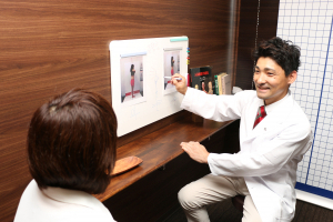 梅田ビバリー鍼灸整体院のカウンセリング風景画像です。