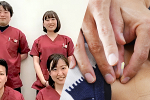 てて整骨院　川沿店の鍼灸の施術風景画像です。