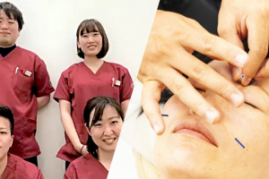 てて整骨院　川沿店の美容鍼の施術風景画像です。