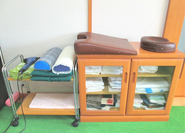 備品も綺麗にそろえています。