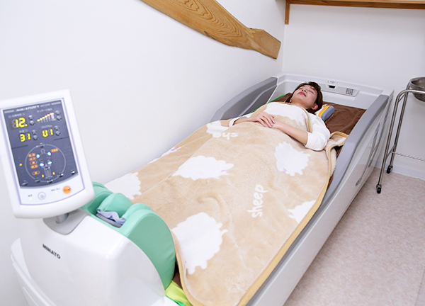 ウォーターベッドで施術後の身体を休めてください
