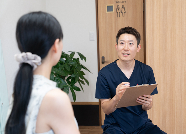 丁寧なカウンセリングでお悩みをヒアリングします。